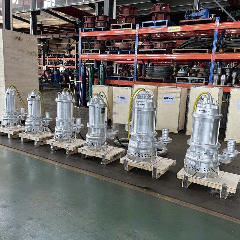 Bomba sumergible de lodos y arena de 4 kW con agitador - 4