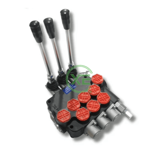 Válvula Hidráulica De Control Direccional Puertos 1/2 NPT 3 Palancas P80 - XECAR