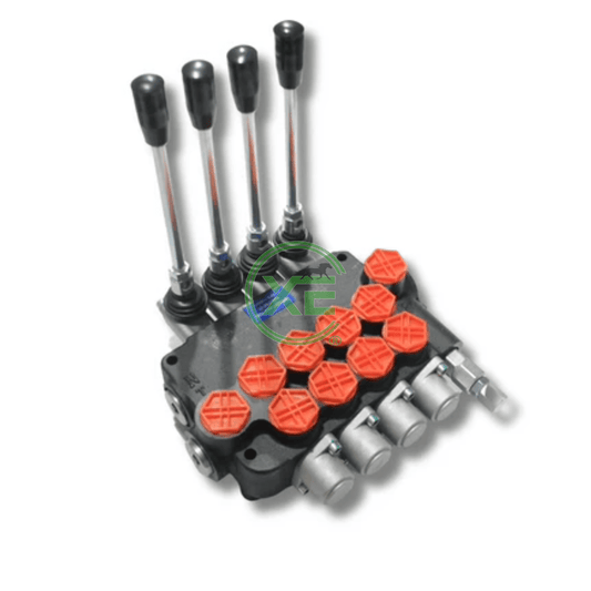 Válvula Hidráulica De Control Direccional Puertos 1/2 NPT 4 Palancas P80 - XECAR